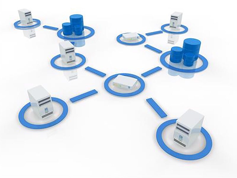 I router collegano una rete di server e stack di server.